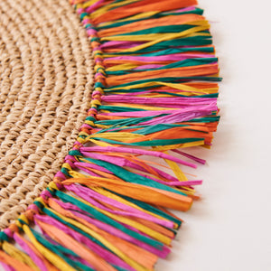 Details of Pahiyas handwoven raffia placemat